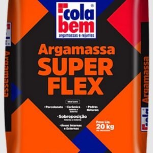 ARGAMASSA SUPER FLEX CINZA 20KG COLA BEM