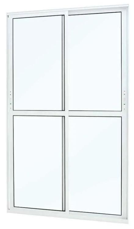 esmaga-914866 PORTA CORRER LATERAL 2F ALUMINIO MASTER D/E C/VIDRO BRANCA 210X150 JP