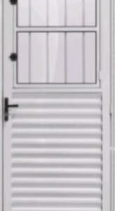 PORTA ALUMINIO POSTIGO+LAMINADA BRANCA 210X80-E JP