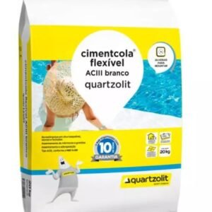 ARGAMASSA CIMENTCOLA FLEXÍVEL ACIII BRANCA 20KG (AC3) QUARTZOLIT