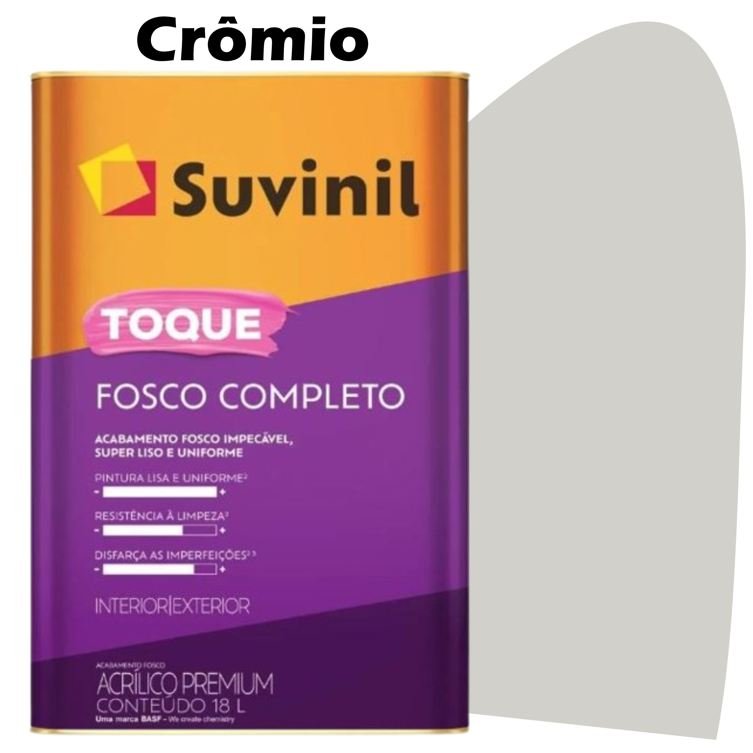 TINTA ACRILICA TOQUE FOSCO COMPLETO 16L (B161) CROMIO SUVINIL