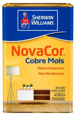 TINTA ACRÍLICA FOSCO NOVACOR COBRE MAIS 18L BRANCO SHERWIN WILLIAMS